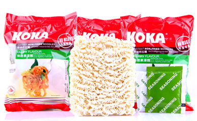 【新加坡 进口 KOKA 可口 咖喱素汤味快熟面 340g (包装) 4连包】价格,厂家,图片,其他方便食品,中山博库贸易-